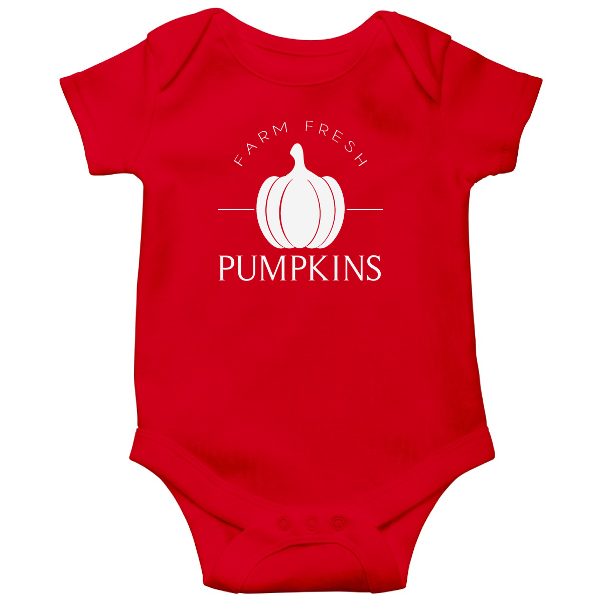 Farm Fresh Pumpkins Baby Bodysuits | Red