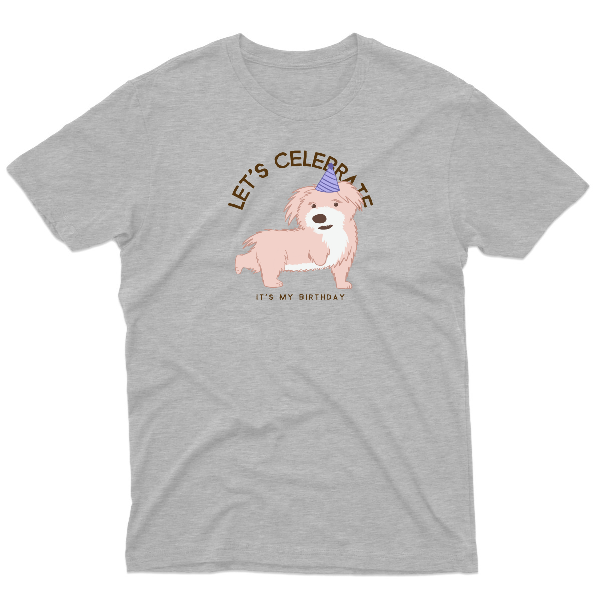 Let's Celebrate It is My Birthday Men's T-shirt | Gray