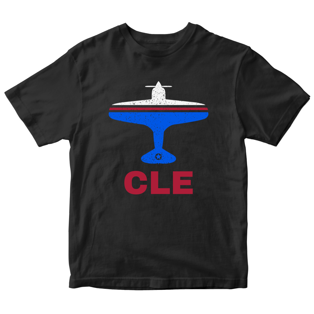 Fly Cleveland CLE Airport Kids T-shirt | Black