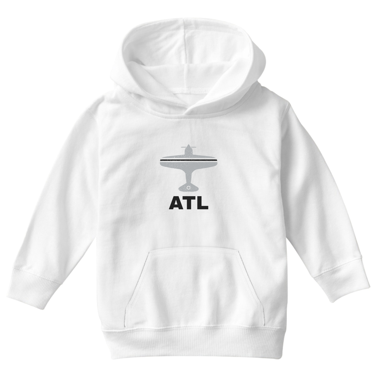 Fly Atlanta ATL Airport Kids Hoodie | White