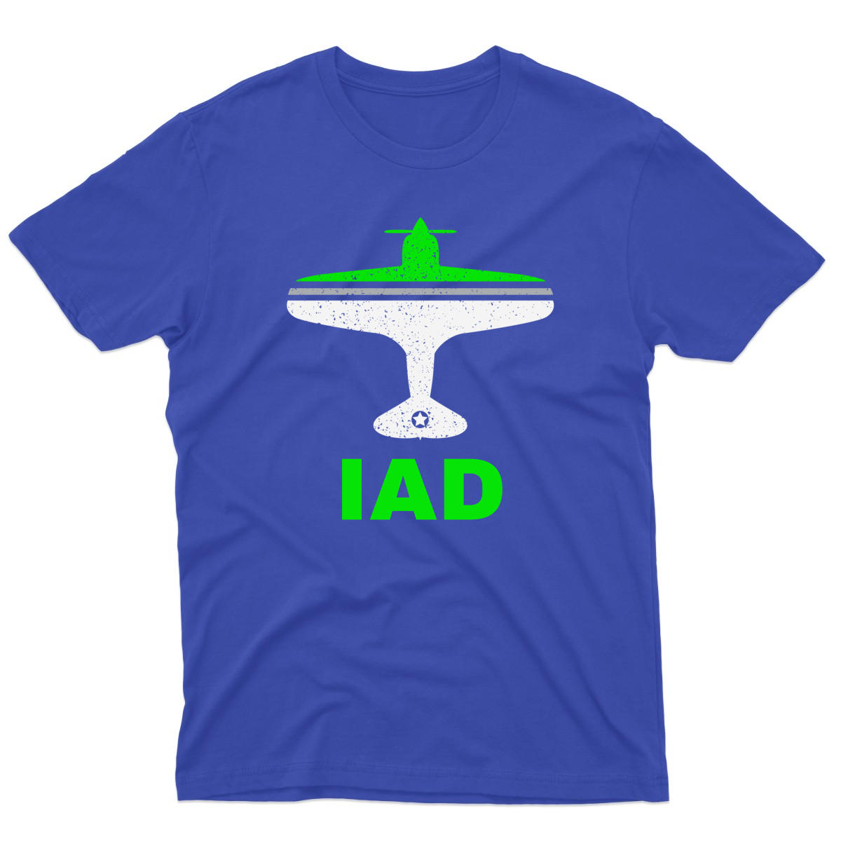 Fly Washington D.C. IAD Airport Men's T-shirt | Blue