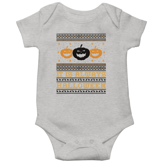 It's Always Halloween Baby Bodysuits | Gray