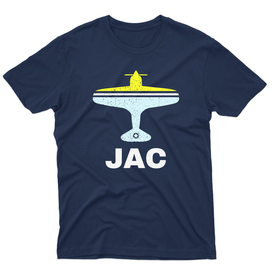 Fly Jackson Hole JAC Airport Men's T-shirt | Navy