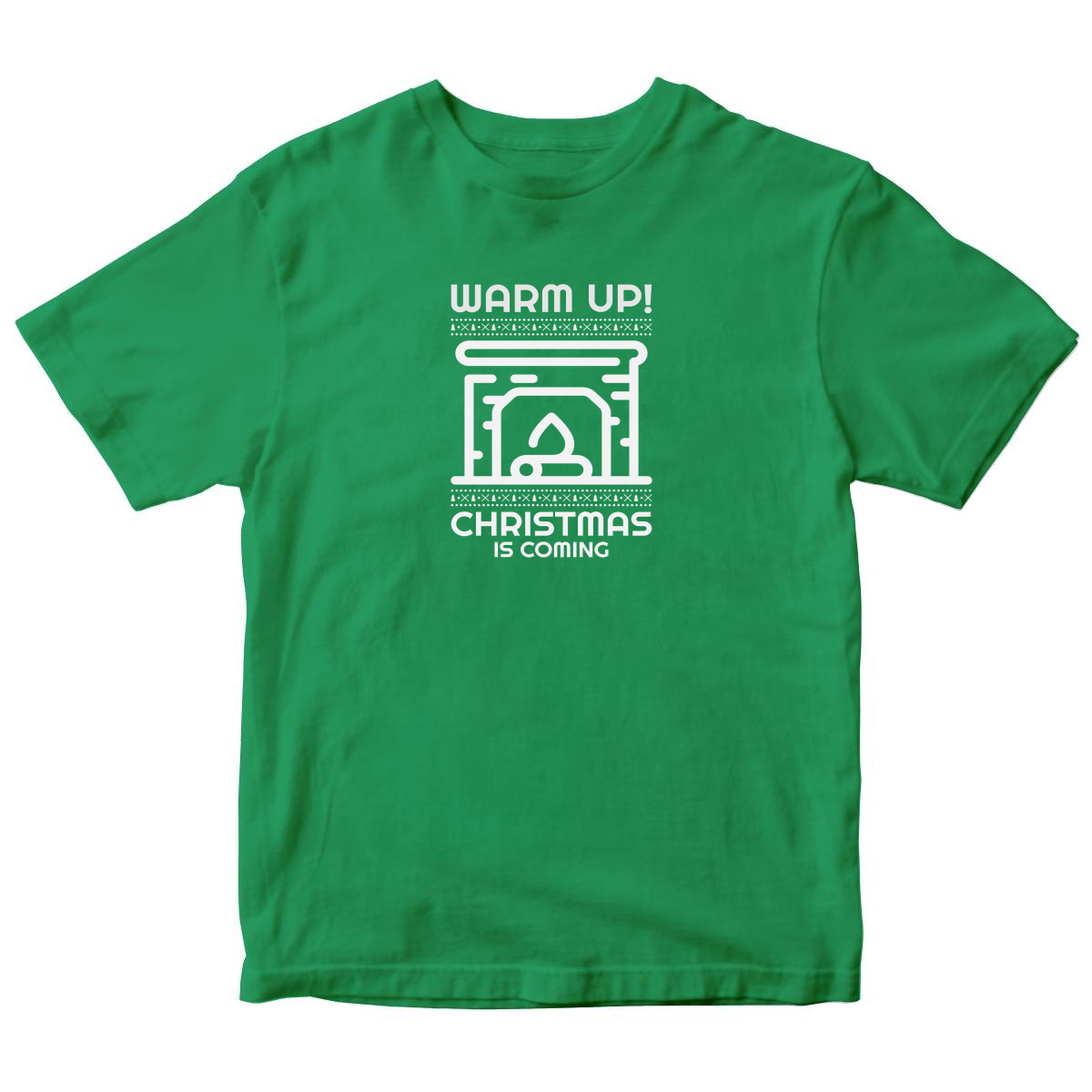 Christmas Is Coming Kids T-shirt | Green