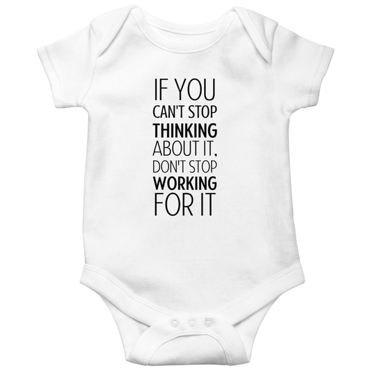 Can't Stop Thinking About It? Baby Bodysuits | White