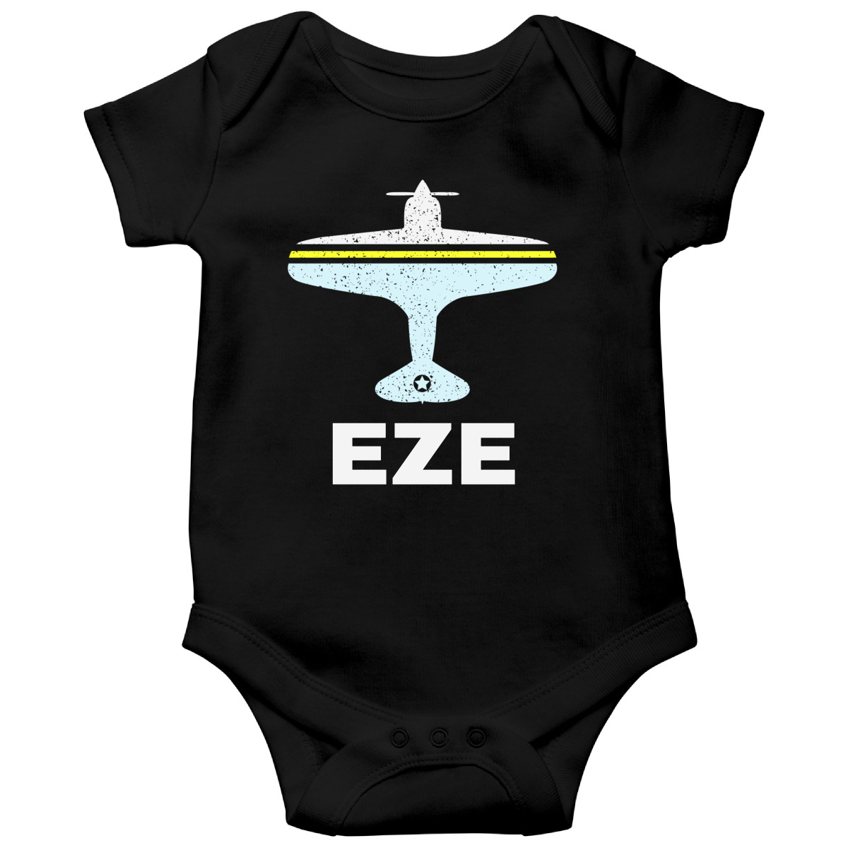 Fly Buenos Aires EZE Airport Baby Bodysuits | Black
