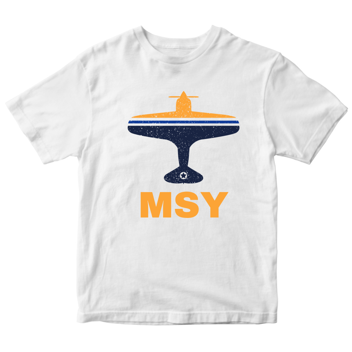 Fly New Orleans MSY Airport Kids T-shirt | White