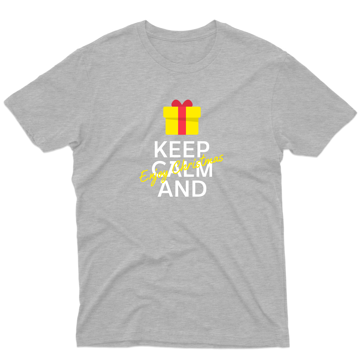Keep Calm and Enjoy Christmas Men's T-shirt | Gray