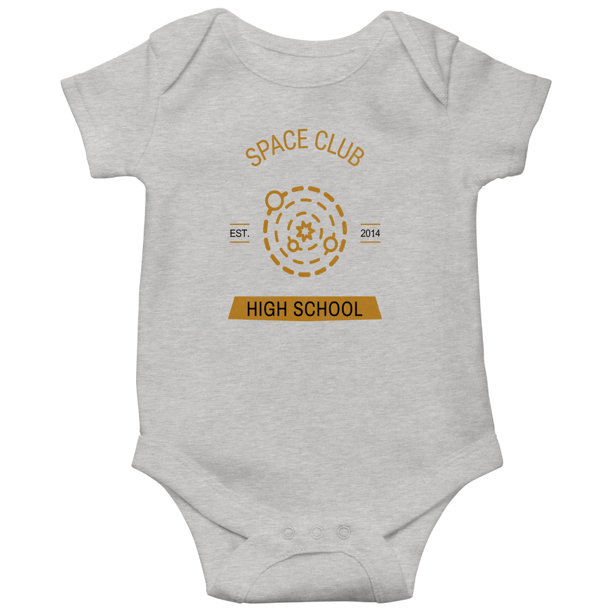 Space Club High School Baby Bodysuits
