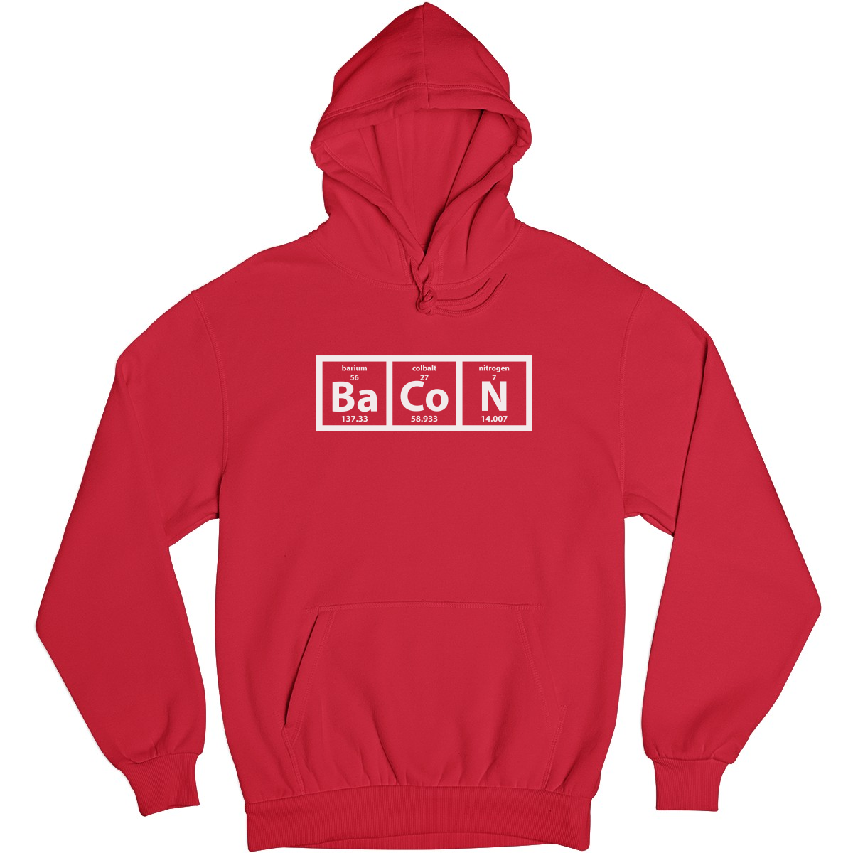 I Love Bacon Unisex Hoodie | Red