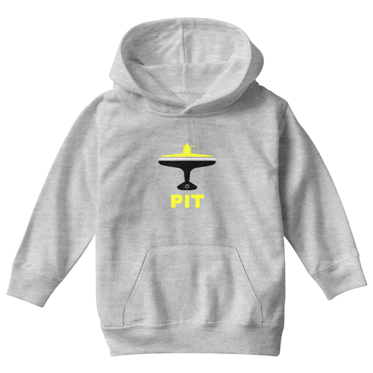 Fly Pittsburgh PIT Airport Kids Hoodie | Gray