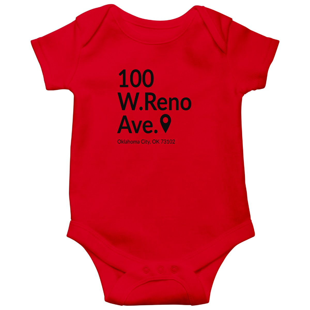 Oklahoma City Basketball Stadium Baby Bodysuits | Red