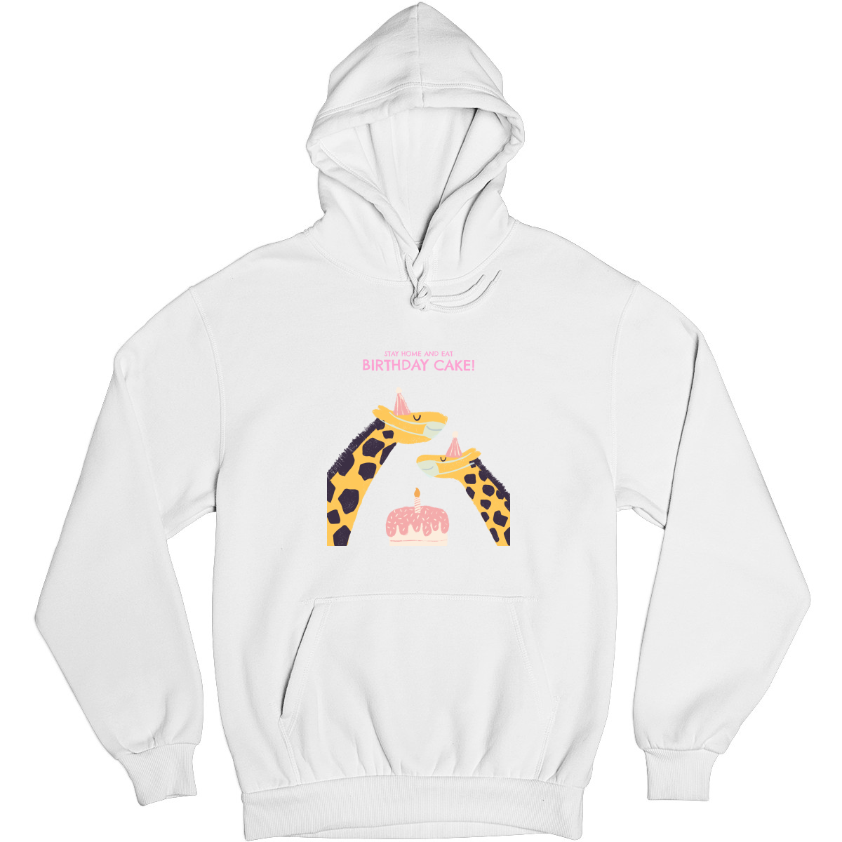 Birthday Cake  Unisex Hoodie | White