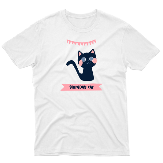 Birthday Cat Men's T-shirt | White
