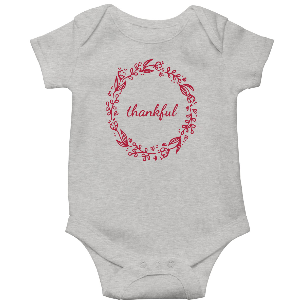 Thankful Baby Bodysuits | Gray