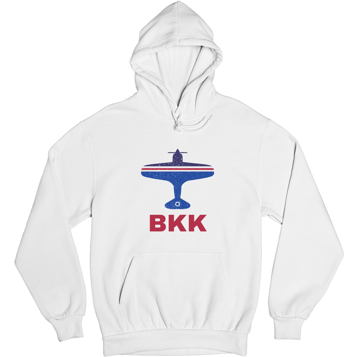 Fly Bangkok BKK Airport Unisex Hoodie | White