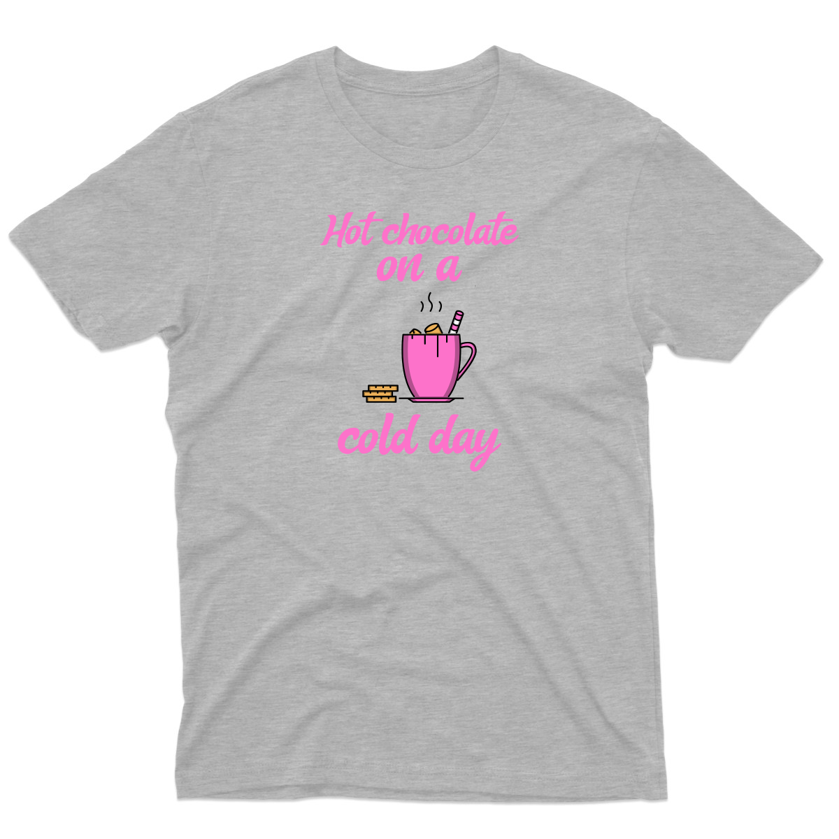 Hot Chocolate on a Cold Day Men's T-shirt | Gray
