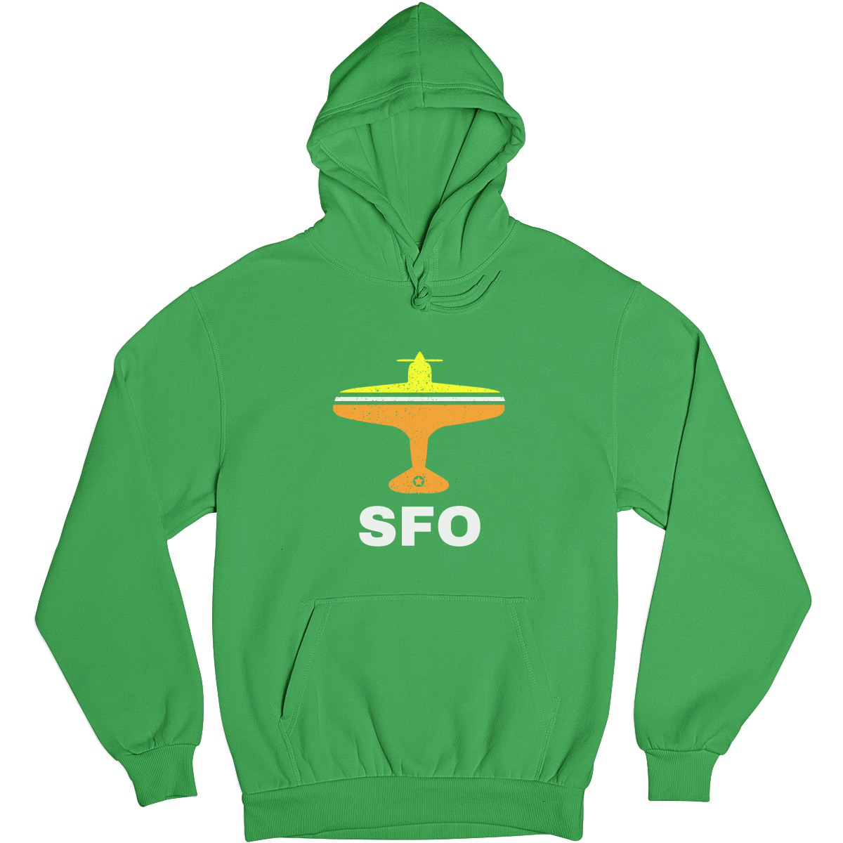Fly San Francisco SFO Airport Unisex Hoodie | Green