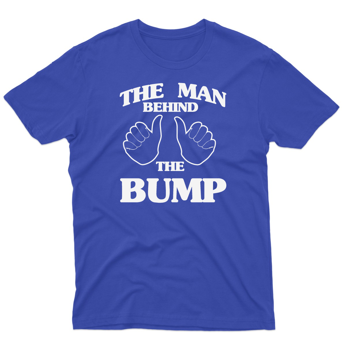 The Man Behind The Bump Men's T-shirt | Blue