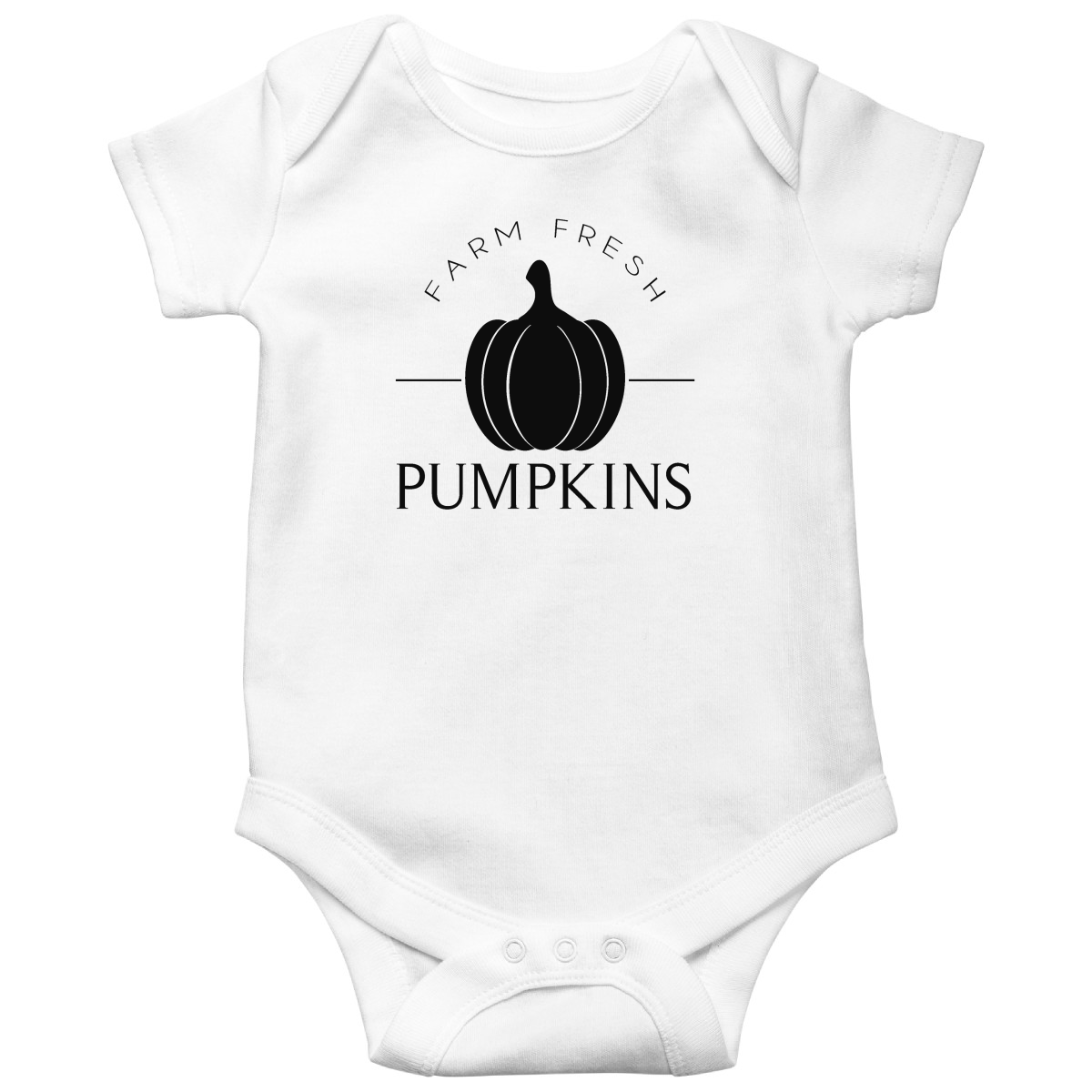 Farm Fresh Pumpkins Baby Bodysuits | White