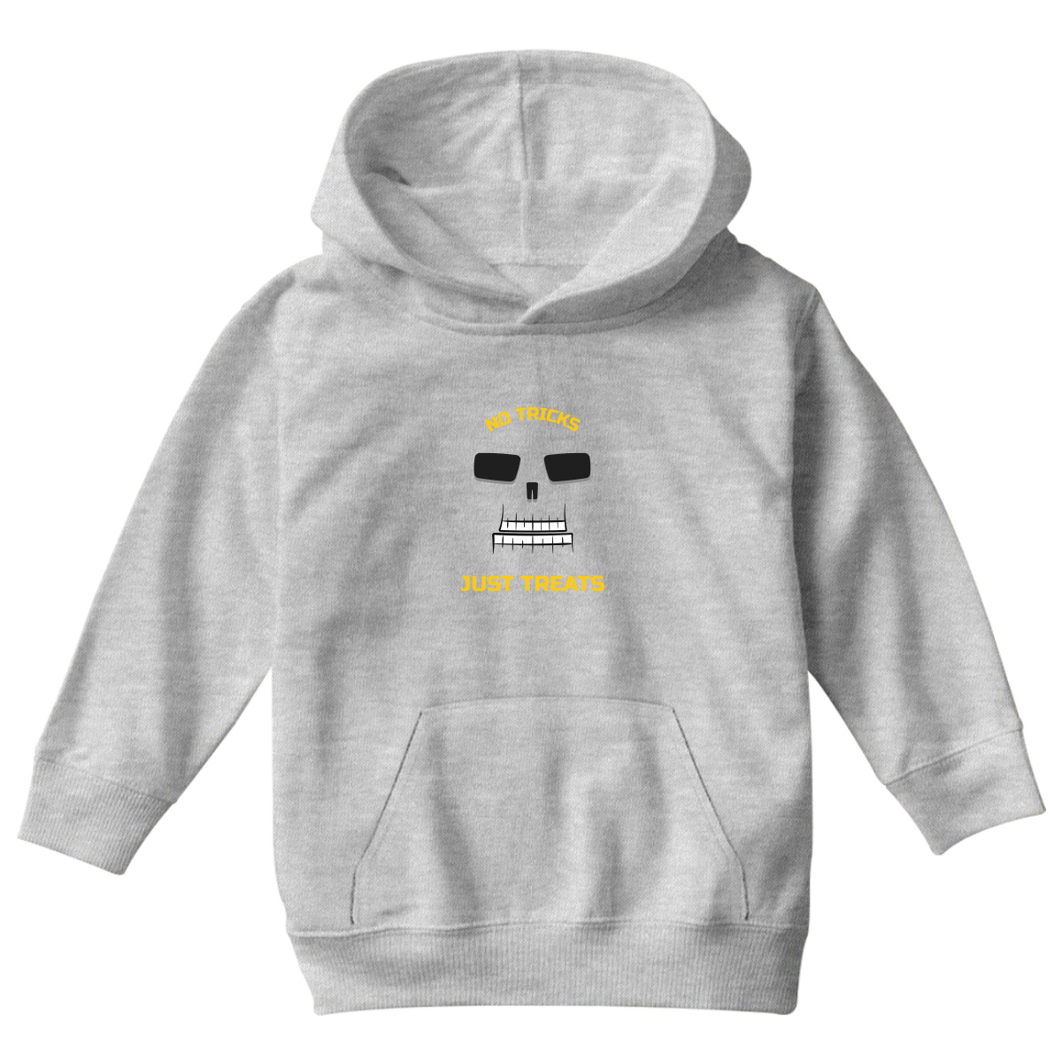 No Tricks Just Treats Kids Hoodie | Gray