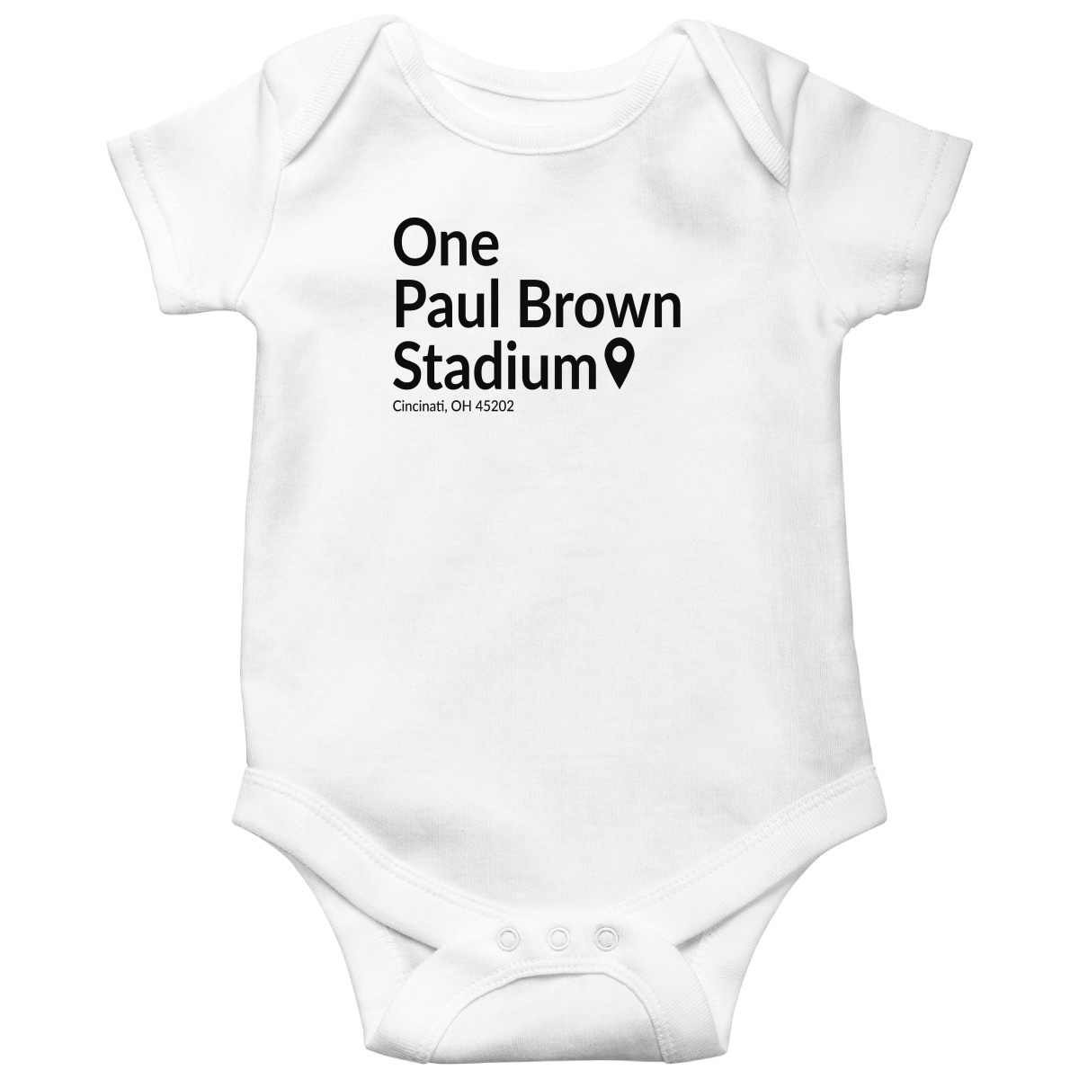 Cincinnati Football Stadium Baby Bodysuits