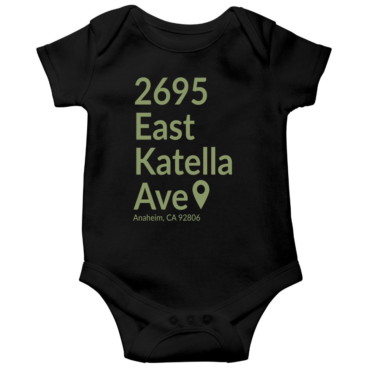 Anaheim Hockey Stadium  Baby Bodysuits | Black