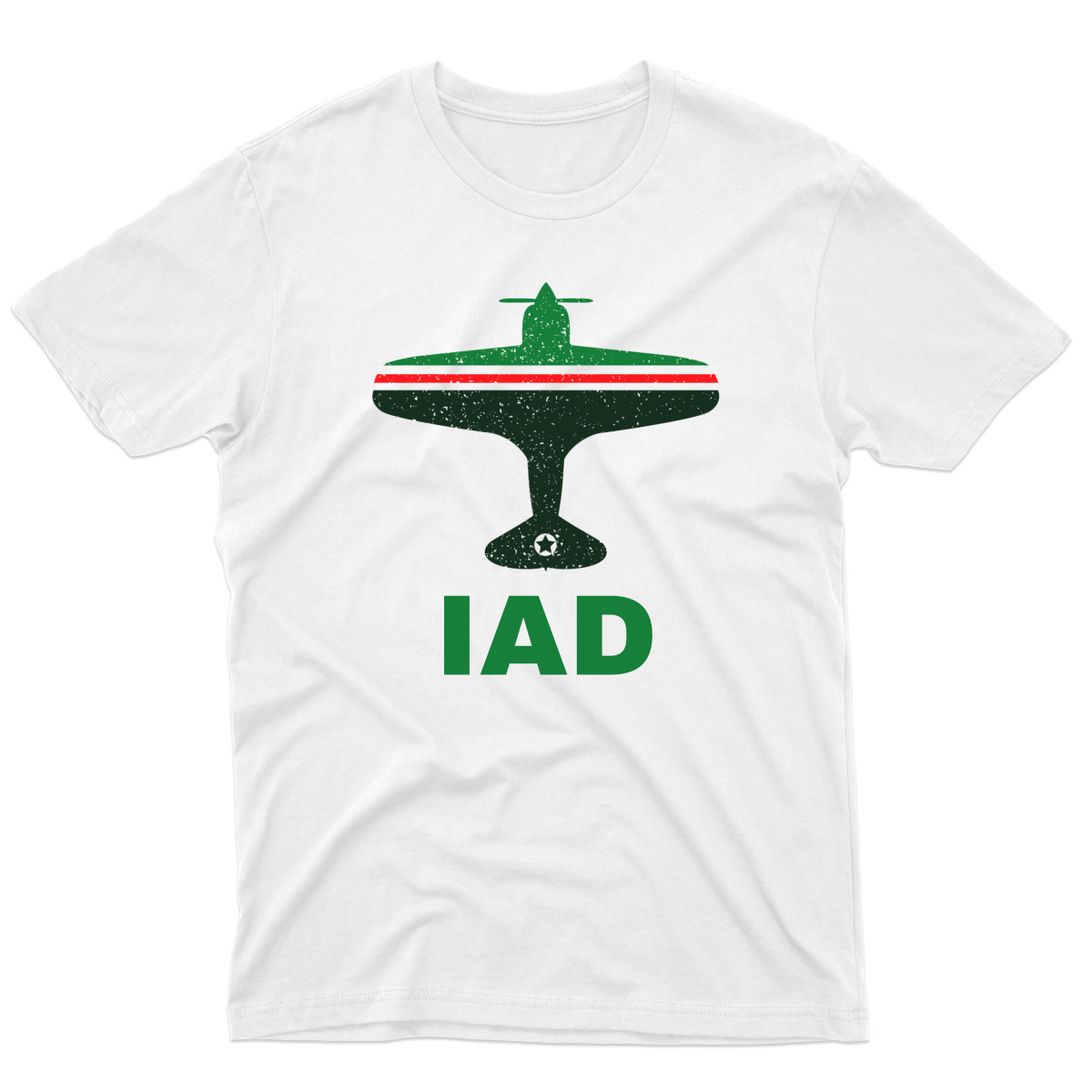 Fly Washington D.C. IAD Airport Men's T-shirt | White