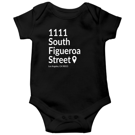 Los Angeles Basketball Stadium Baby Bodysuits | Black