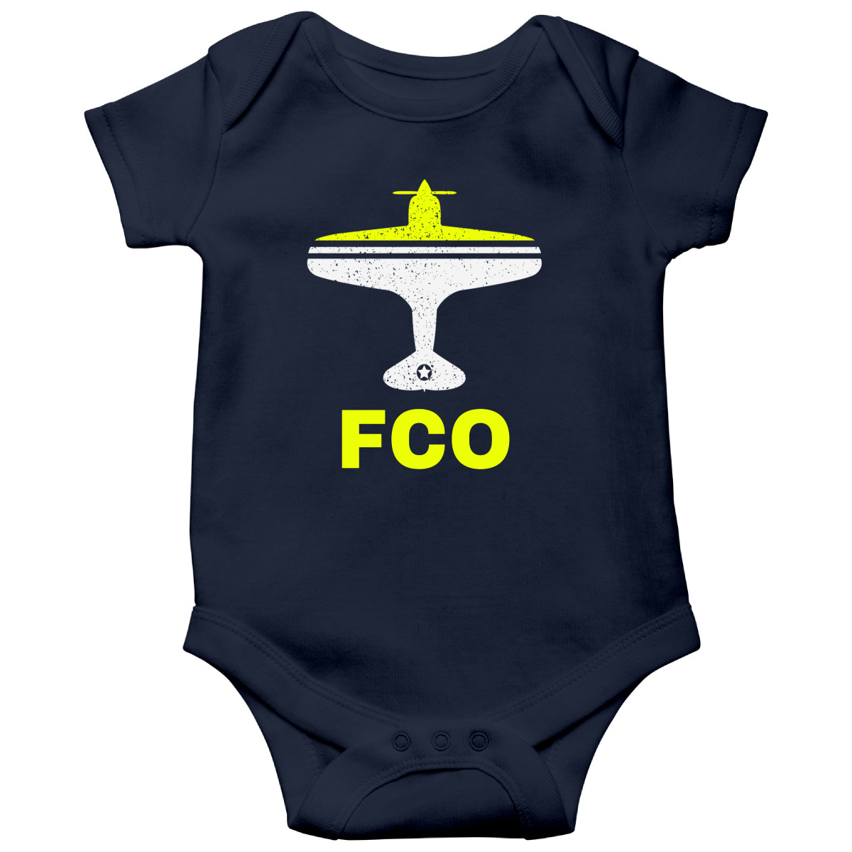 Fly Rome FCO Airport Baby Bodysuits | Navy