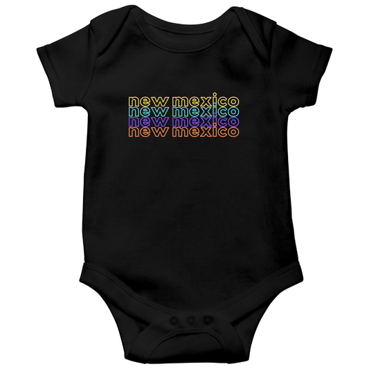 New Mexico Baby Bodysuit | Black