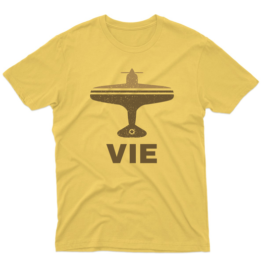 Fly Vienna VIE Airport Men's T-shirt | Yellow