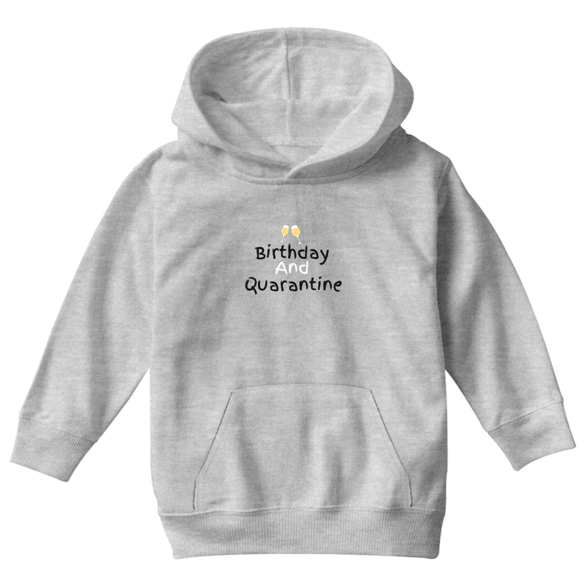 Birthday and Quarantine Kids Hoodie | Gray