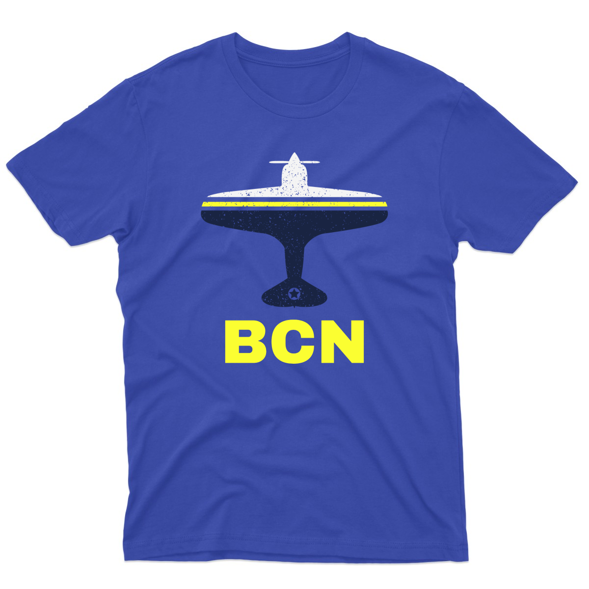 Fly Barcelona BCN Airport Men's T-shirt | Blue
