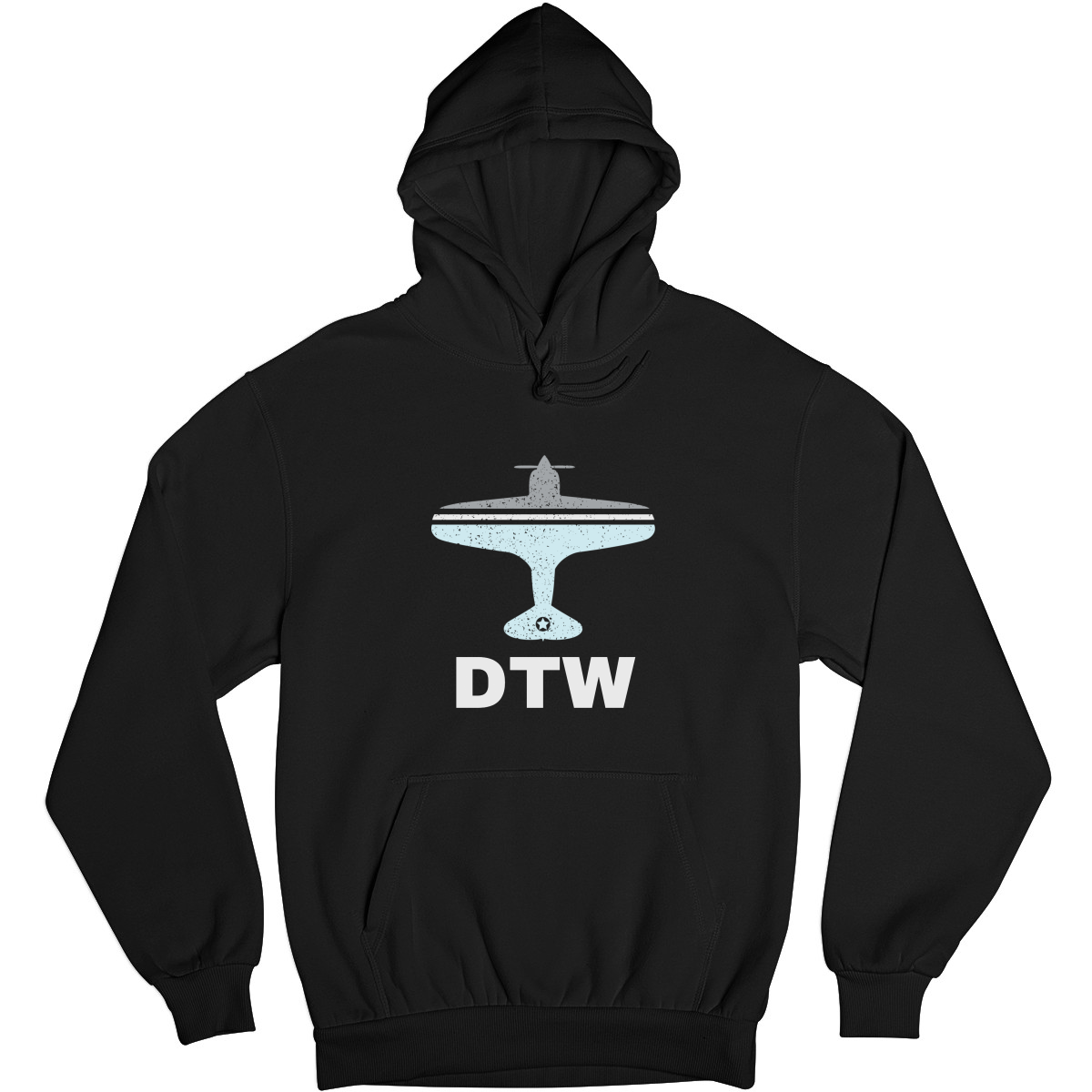Fly Detrorit DTW Airport Unisex Hoodie | Black
