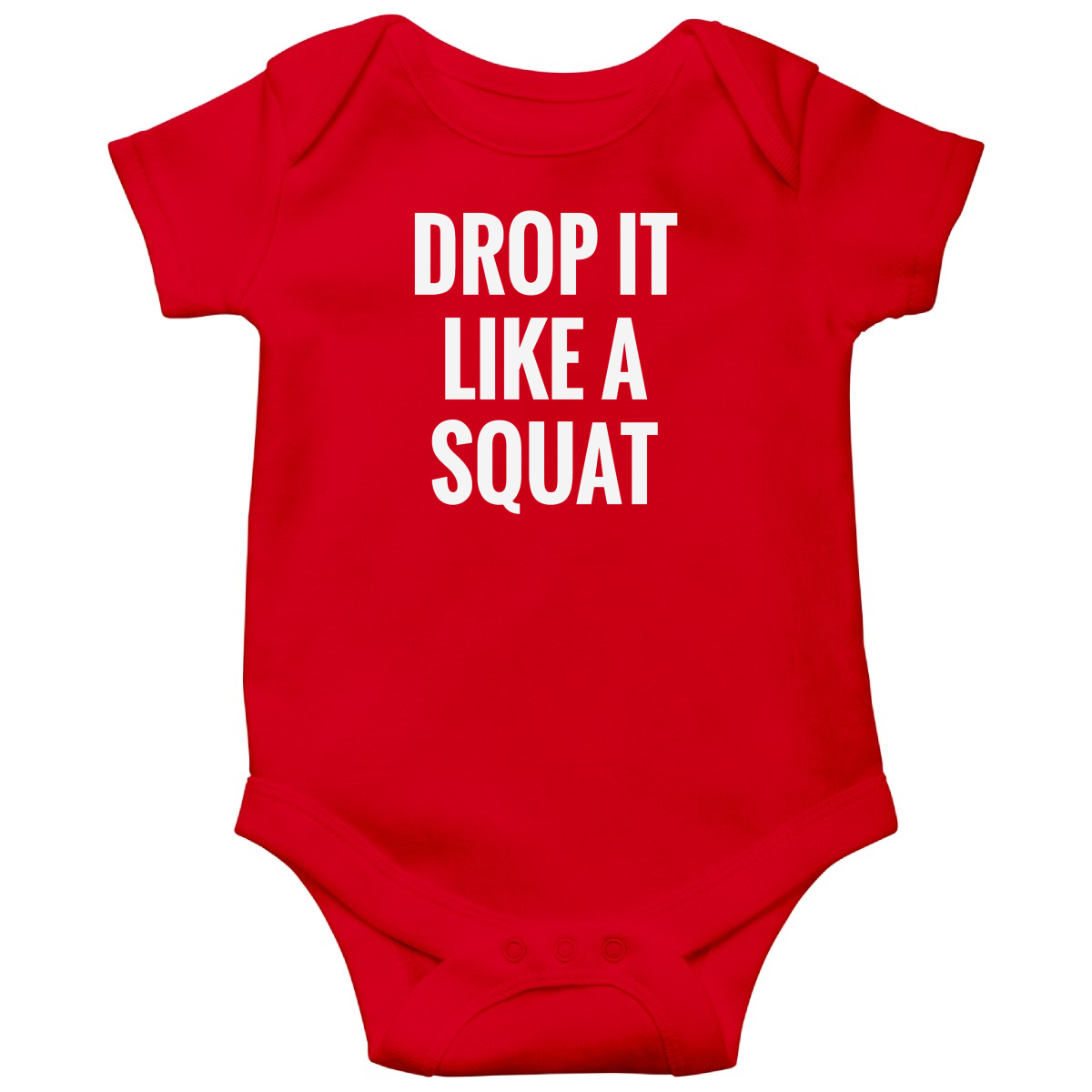 Drop It Like a Squat Baby Bodysuits | Red