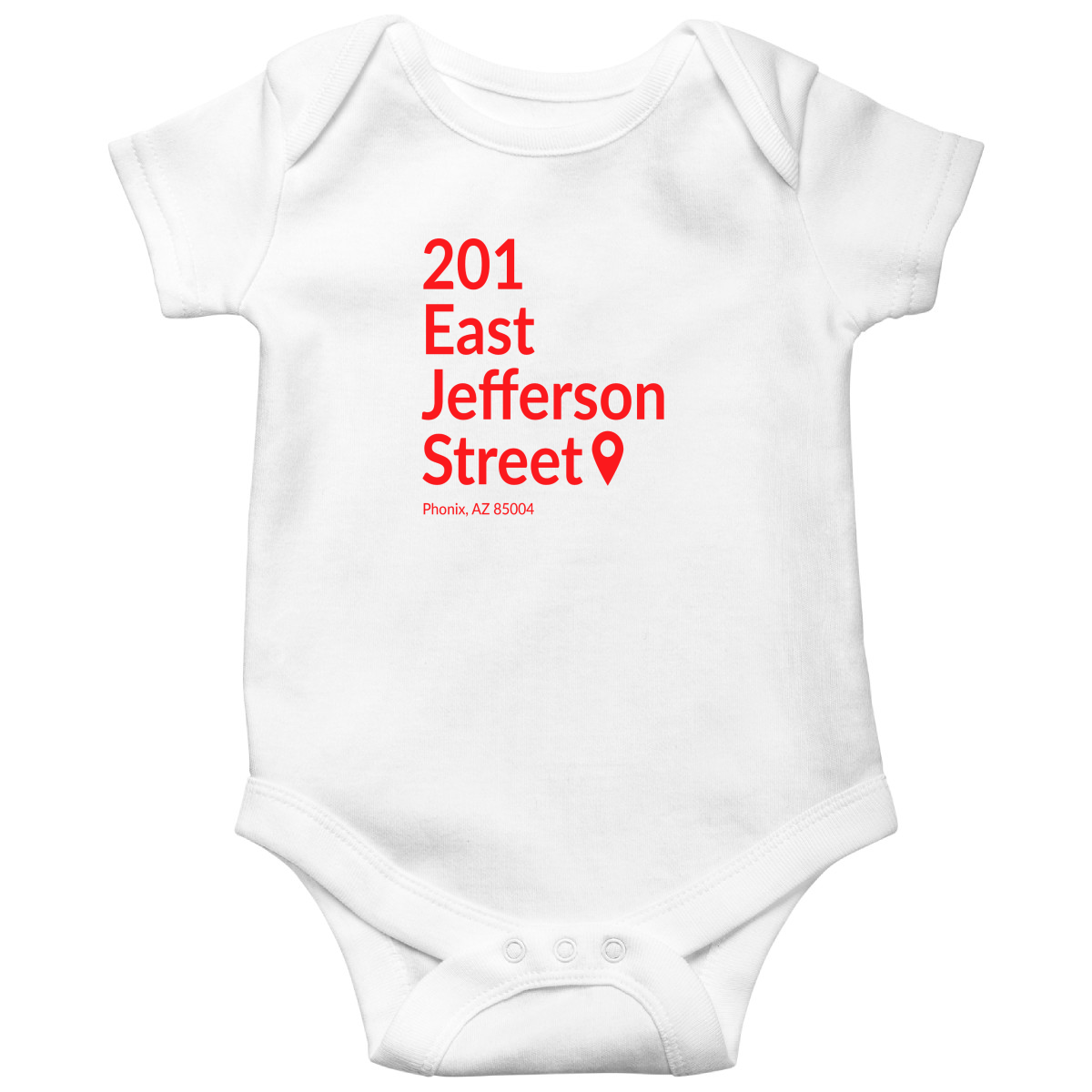 Phoenix Basketball Stadium Baby Bodysuits | White