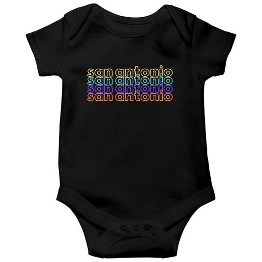 San Antonio Baby Bodysuit | Black