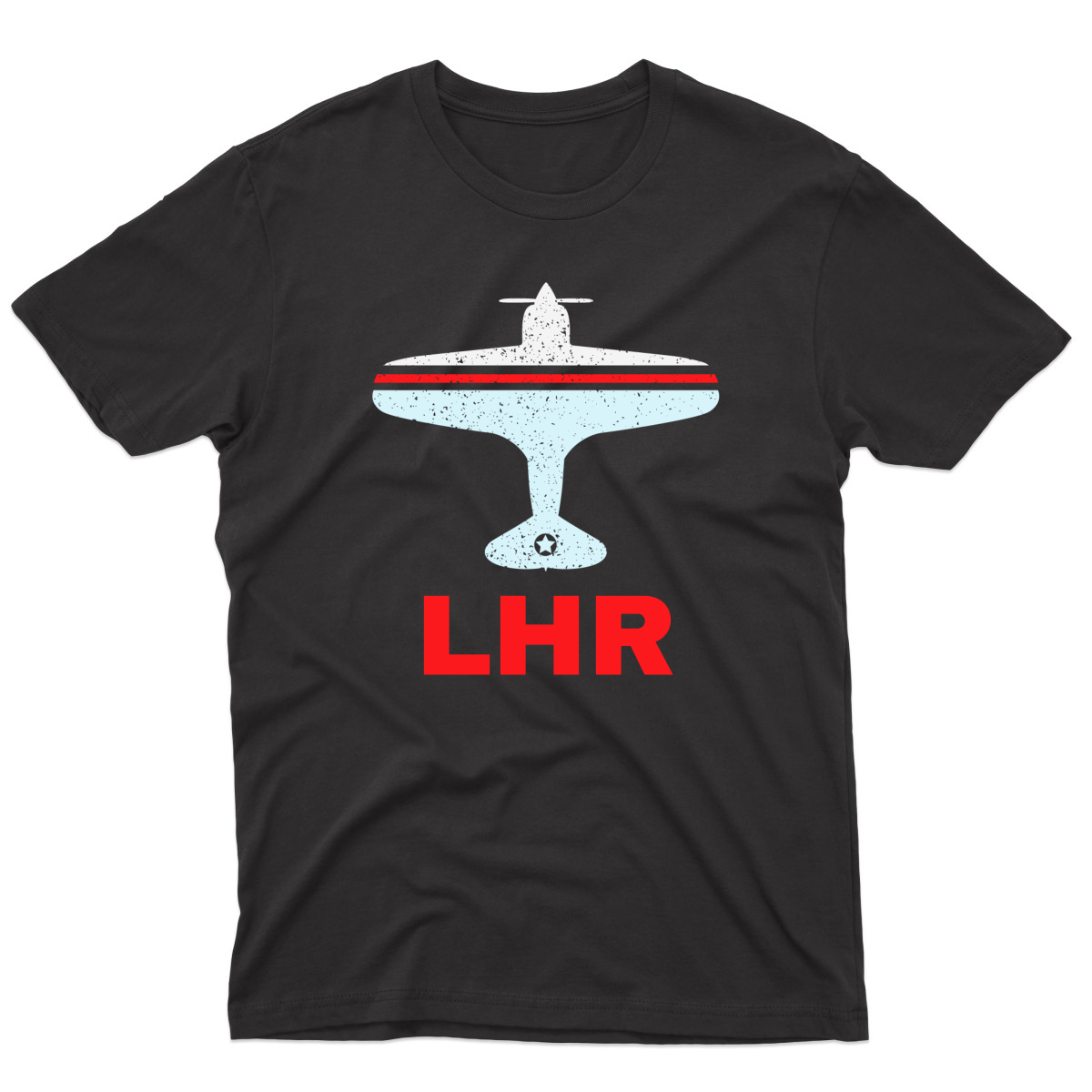 Fly London LHR Airport Men's T-shirt | Black