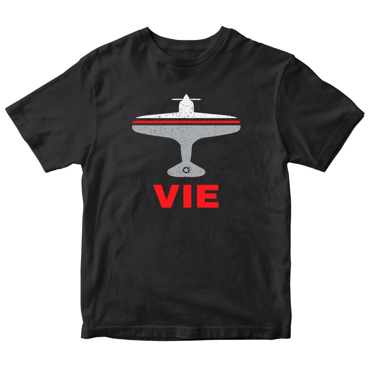Fly Vienna VIE Airport Kids T-shirt | Black
