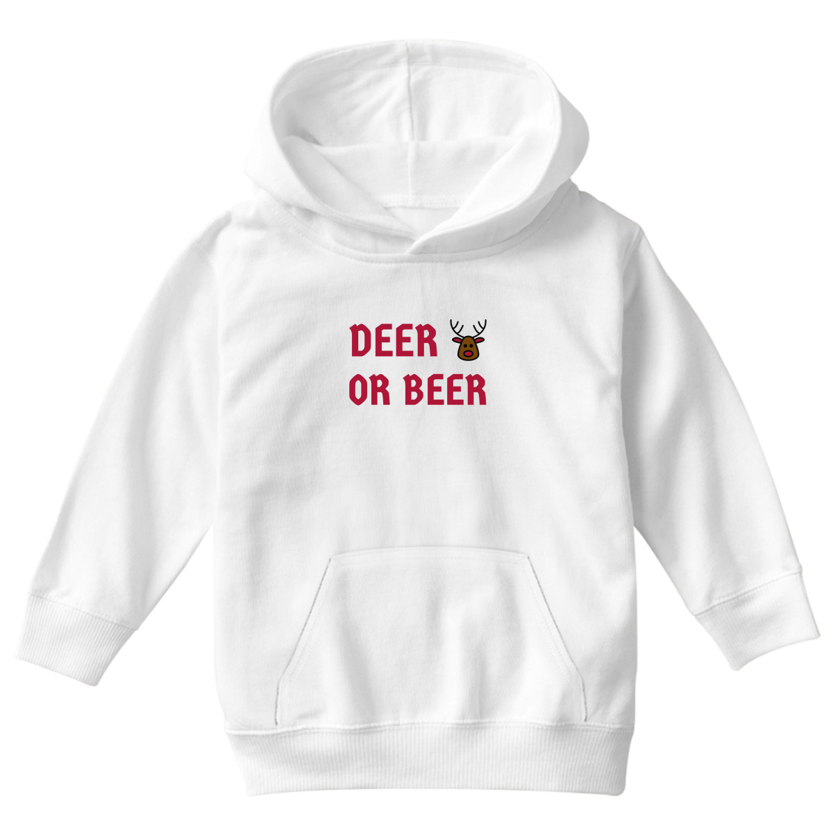 I Don't Have a Red Nose Kids Hoodie | White