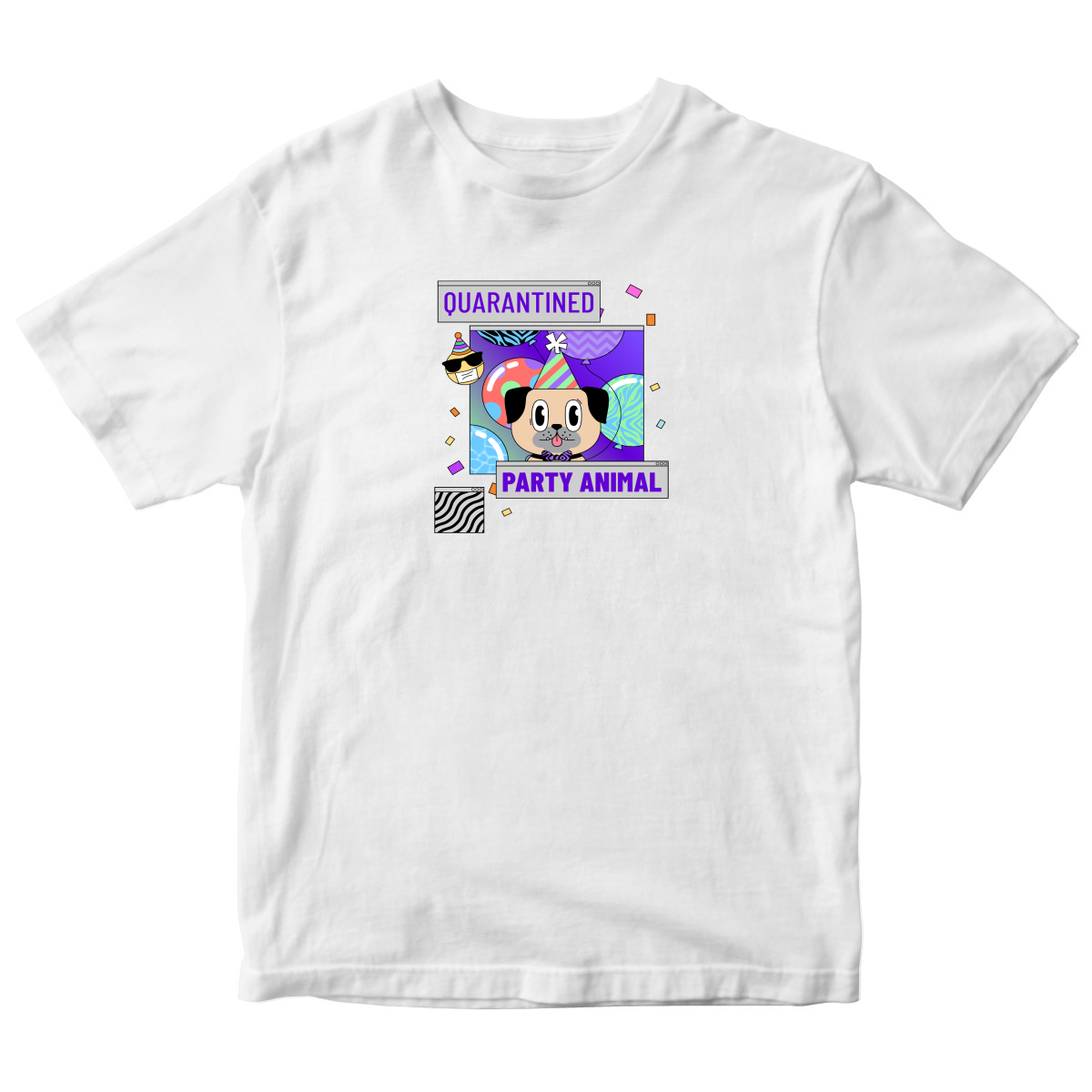 Quarantined Party Animal Toddler T-shirt | White