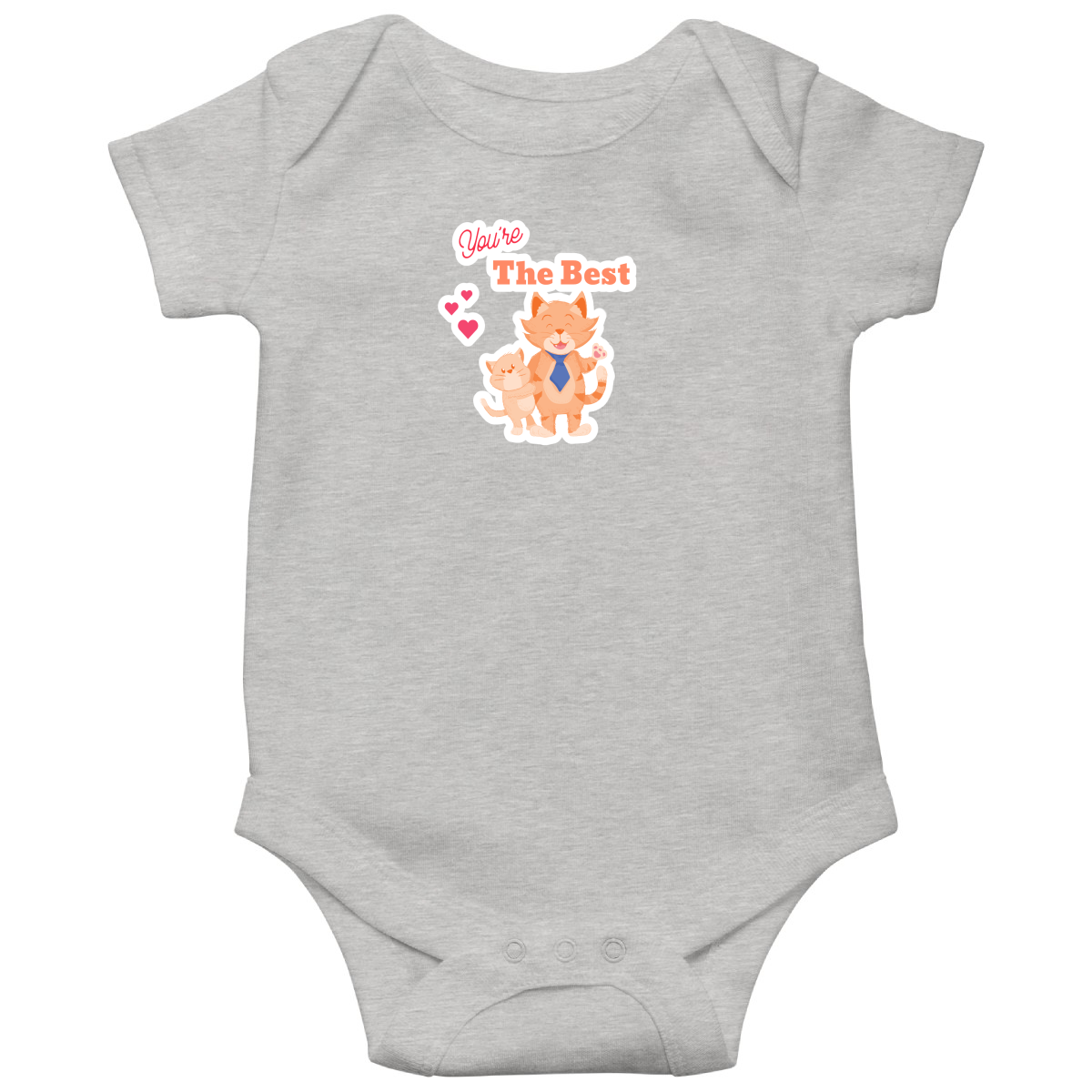 You are the Best Baby Bodysuits | Gray