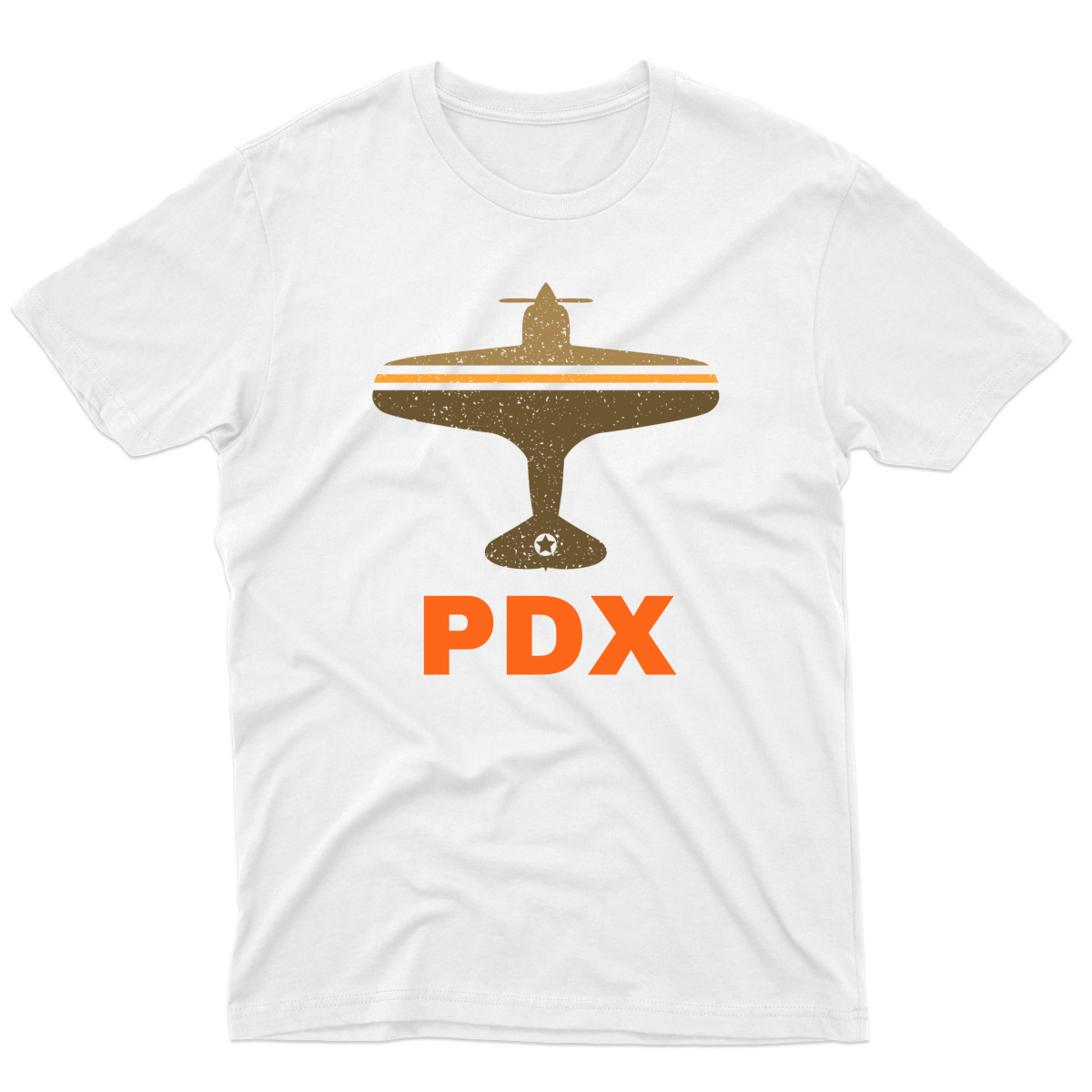Fly Portland PDX Airport  Men's T-shirt | White