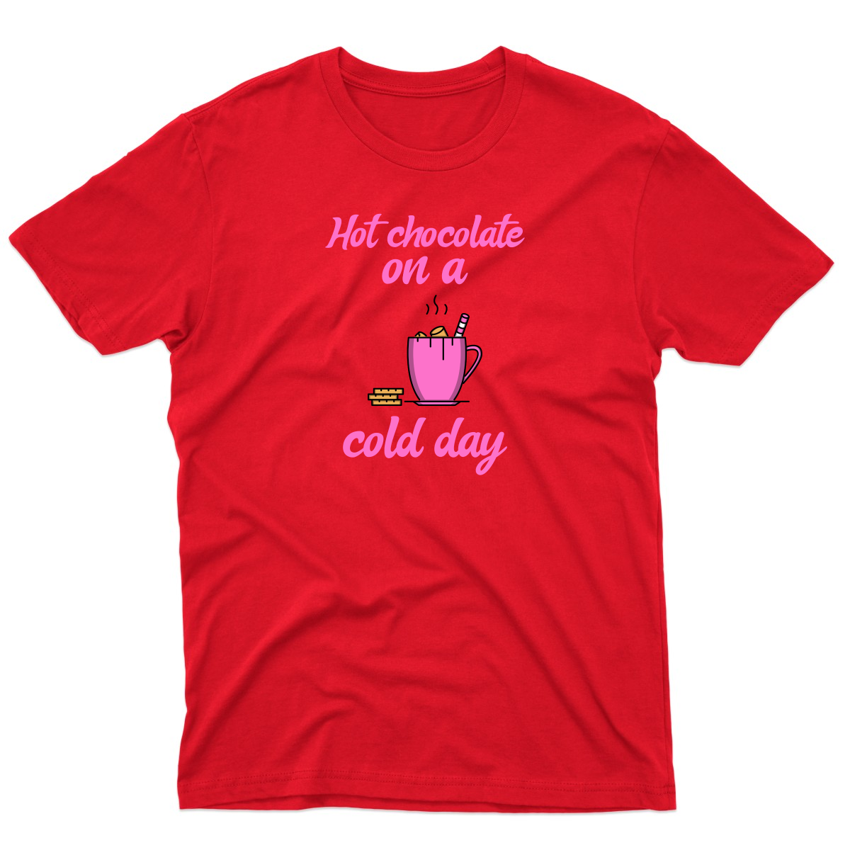Hot Chocolate on a Cold Day Men's T-shirt | Red