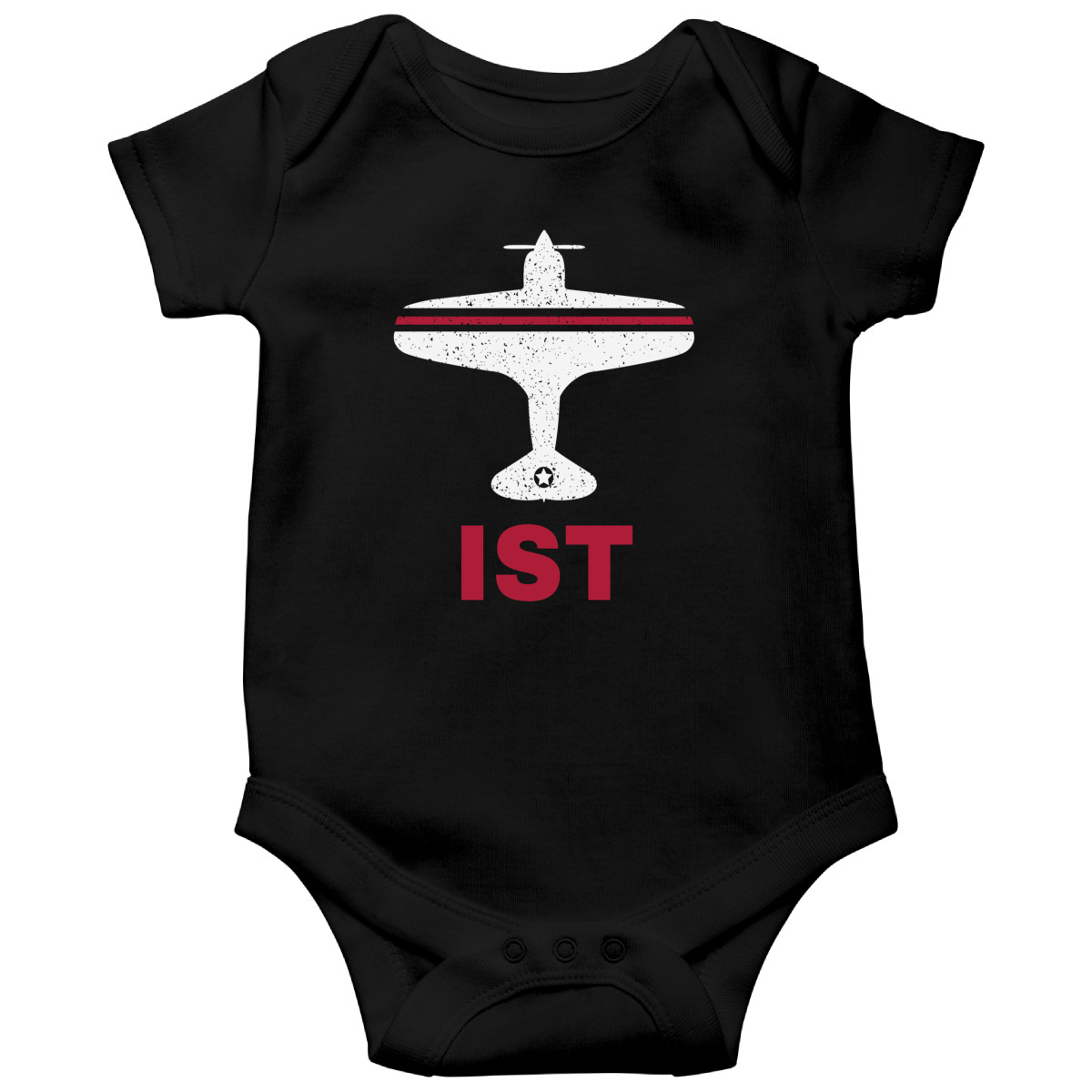 Fly Istanbul IST Airport Baby Bodysuits | Black