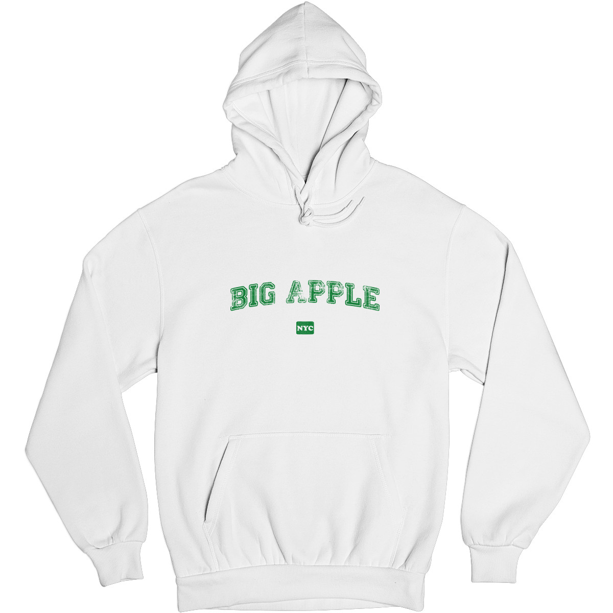 Big Apple Nyc Represent Unisex Hoodie | White