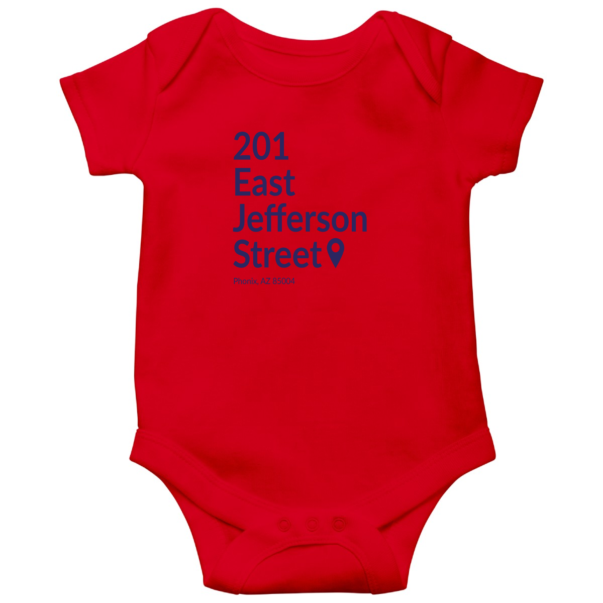 Phoenix Basketball Stadium Baby Bodysuits | Red