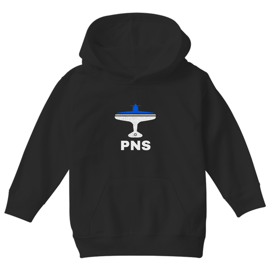 Fly Pensacola PNS Airport Kids Hoodie | Black