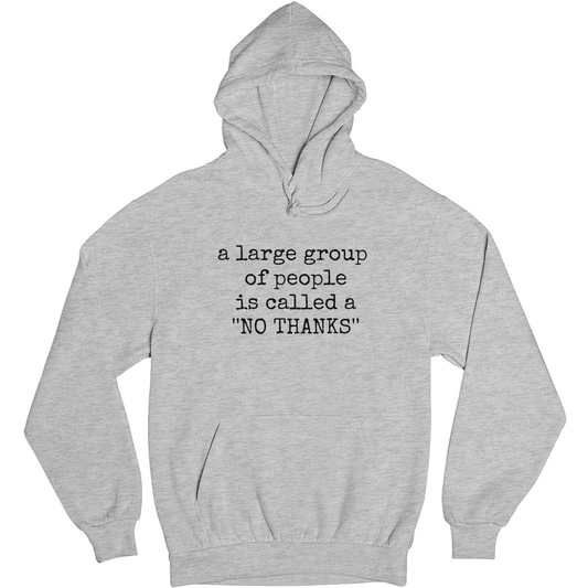 No Thanks Unisex Hoodie | Gray